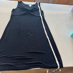 Chico Traveler's Black Size 3 Dress Large XL Twist knot, V neck